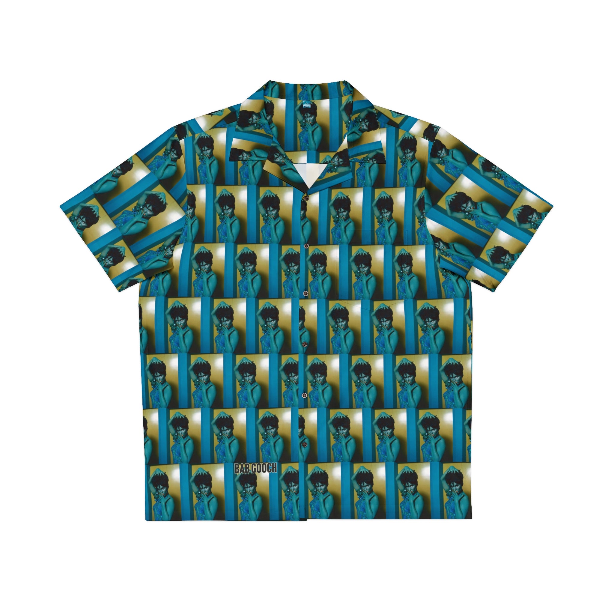 BAB GOOCH KIRKS BLUE BOO- Men's Hawaiian Shirt (AOP)