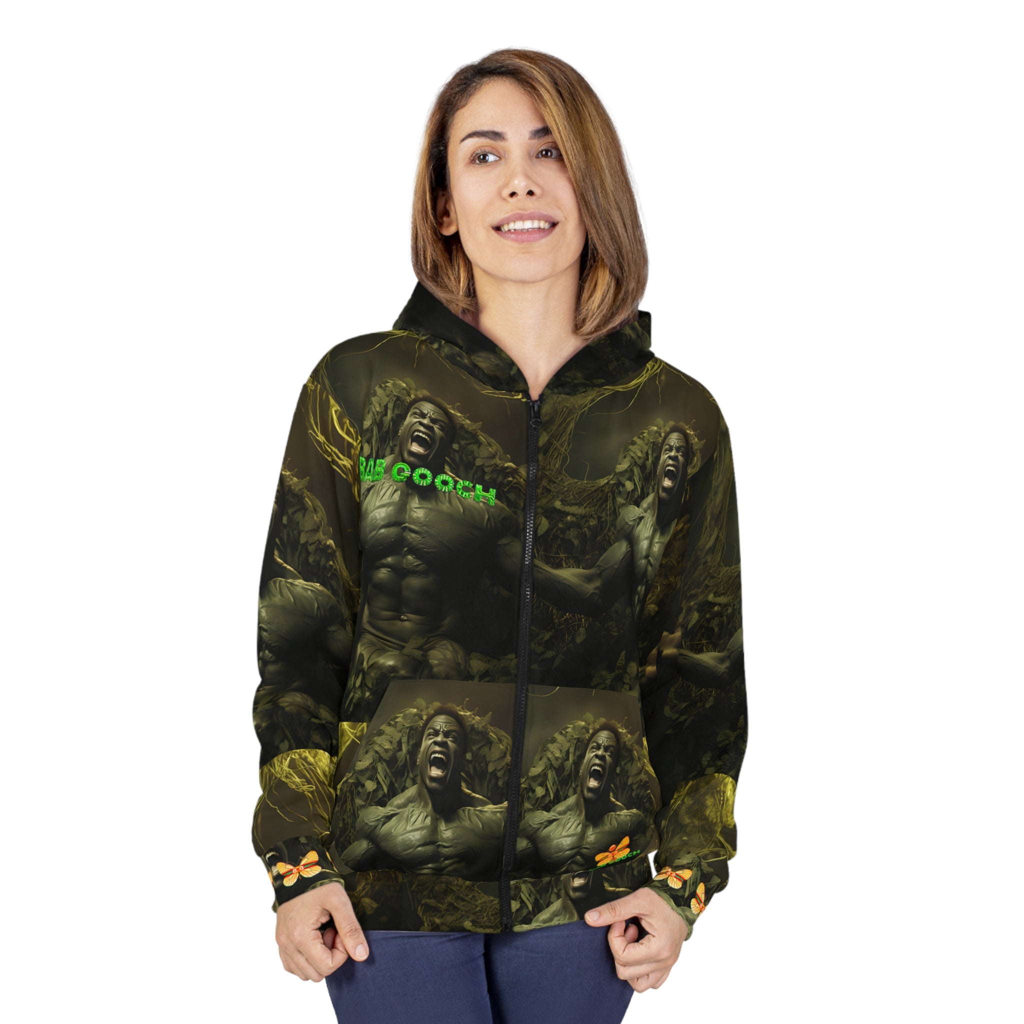 BAB GOOCH BULK SMASH Unisex Zip Hoodie (AOP)